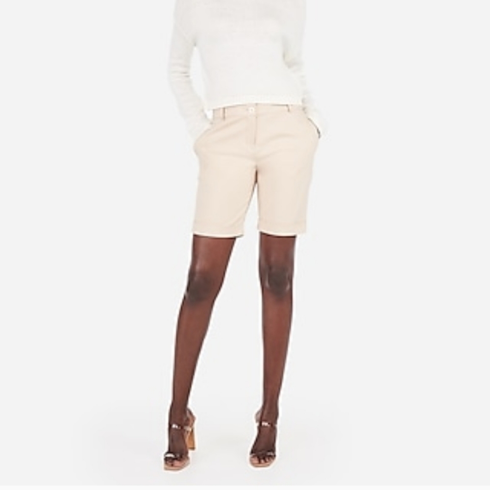 Express Khaki Bermuda Shorts